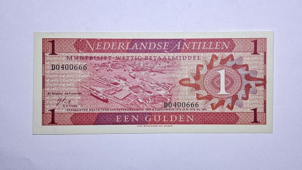 Cédula das Antilhas Holandesas - 1 Gulden - 1970 - P20a - FE