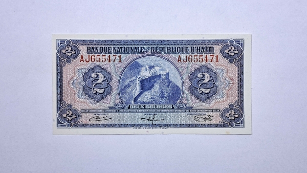 Cédula do Haiti - 2 Gourdes - 1919 (1964) - P186a - FE