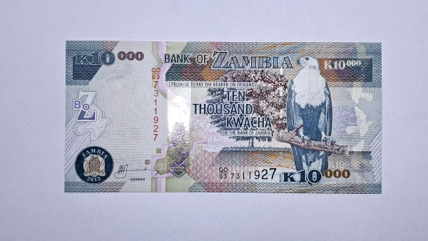 Cédula de Zambia - 10000 Kwacha - 2012 - P46h - FE
