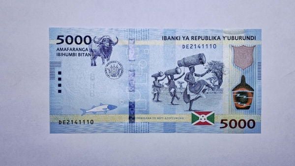 Cédula do Burundi - 5000 Francs - 2018 - FE