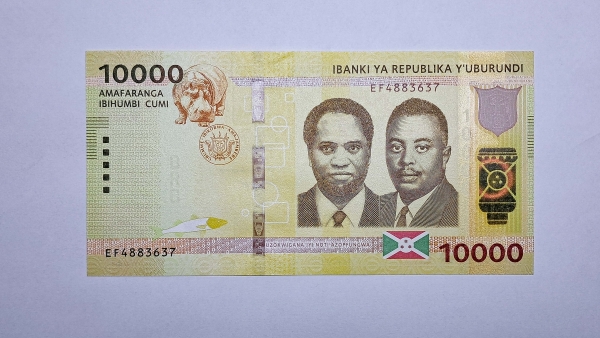 Cédula do Burundi - 10000 Francs - 2018 - FE