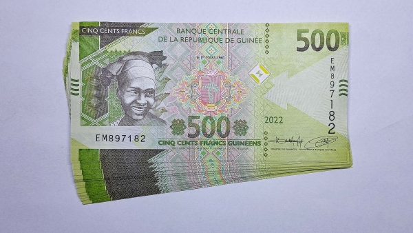 Cédula da Guiné - 500 Francs - 2022 - 25 Cédulas - FE