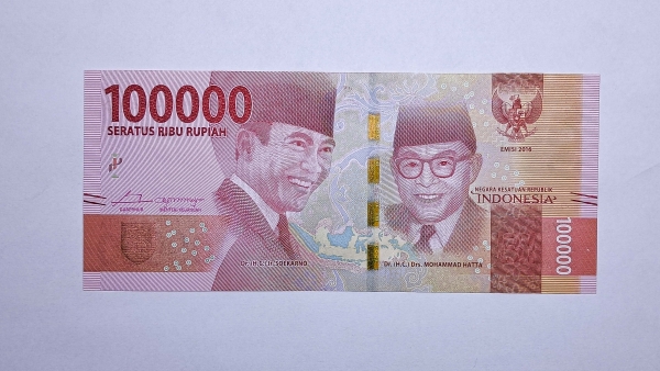 Cédula da Indonesia - 100000 Rupiah - 2016 - FE