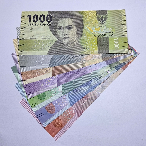 Cédula da Indonesia - 1000 a 100000 Rupiah - 2016 - Set com 7 Cédulas - FE