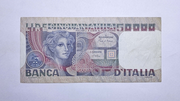 Cédula da Italia - 50000 Lira - 1982 - P107d - MBC