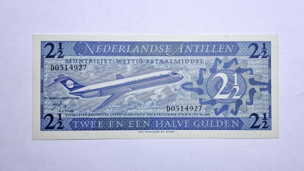 Cédula das Antilhas Holandesas - 2 1/2 Gulden - 1970 - P21a - FE