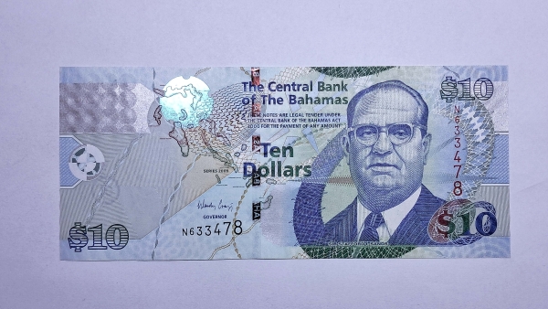 Cédula das Bahamas - 10 Dolares - 2009 - P73A - FE