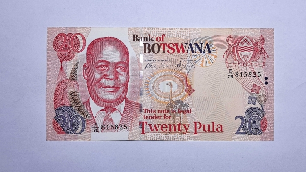 Cédula de Botswana - 20 Pula - 2006 - P27b - FE