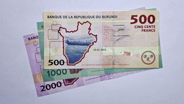 Cédula do Burundi - 500 - 1000 - 2000 Francs - 2015 - 3 Cédulas - P50 - 51 - 52 - FE