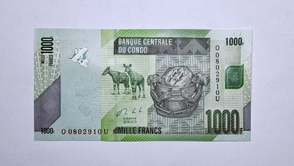 Cédula do Congo - 1000 Francs - 2013 - P101b - FE