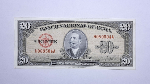 Cédula de Cuba - 20 Pesos - 1958 - P80b - Soberbas