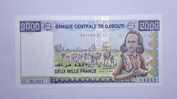 Cédula de Djibouiti - 2000 Francs - 2005 - P43 - FE