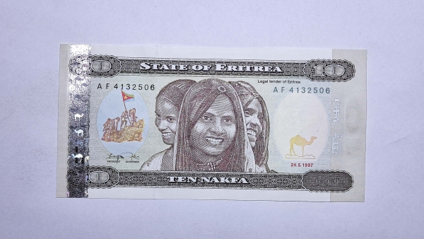 Cédula da Eritrea - 10 Nakfa - 1997 - P3 - FE