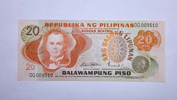 Cédula das Filipinas - 20 Piso - 1970 - P155a - FE