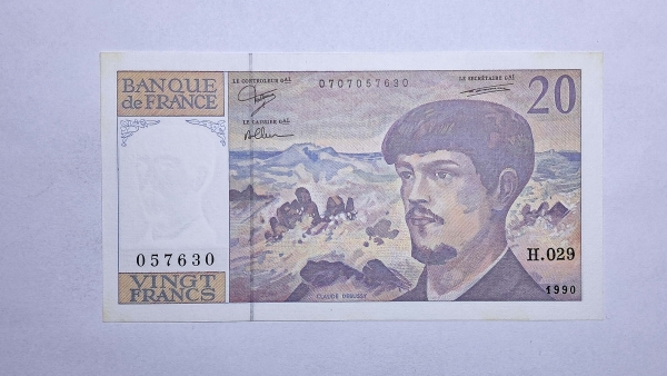 Cédula da França - 20 Francs - 1990 - P151d - FE