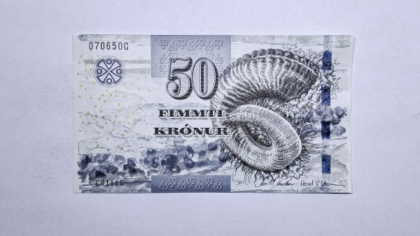 Cédula das Ilhas Faeroe - 50 Kronur - 2001 - P24 - FE