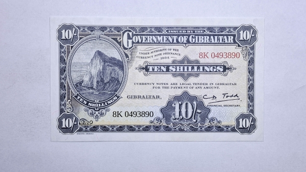 Cédula de Gibraltar - 10 Shillings - 2018 - P41 - FE