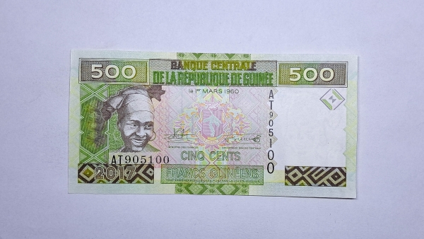 Cédula da Guiné - 500 Francs - 2017 - P47b - FE