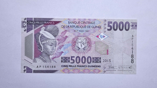 Cédula da Guiné - 5000 Francs - 2015 - P49 - FE