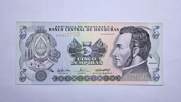 Cédula de Honduras - 5 Lempiras - 2004 - P85d - FE