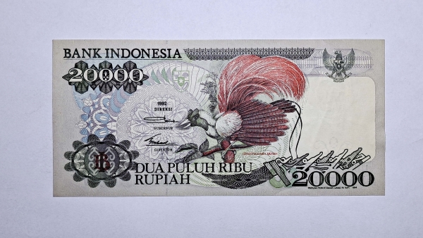 Cédula da Indonesia - 20000 Rupiah - 1992 - P132a - Soberba