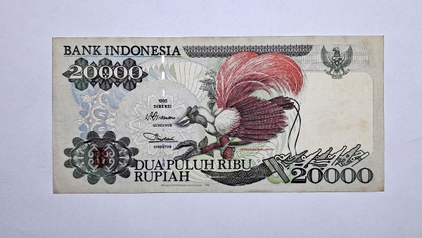 Cédula da Indonesia - 20000 Rupiah - 1995 - P132d - MBC/Soberba