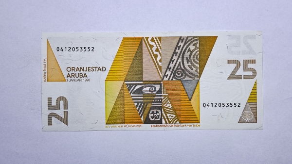 Cédula de Aruba - 25 Gulden - 1990 - P8 - FE