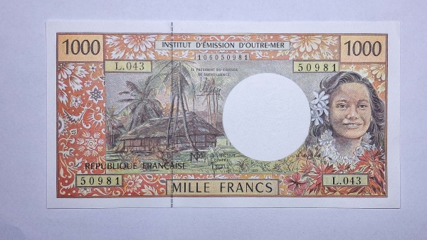 Cédula da Polinesia Francesa - 1000 Francs - 1996 - P2 - FE