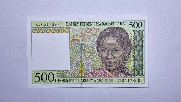 Cédula de Madagascar - 500 Francs - 1994 - P75a - FE