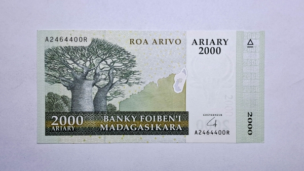 Cédula de Madagascar - 2000 Aryary - 2009 - P90b - FE