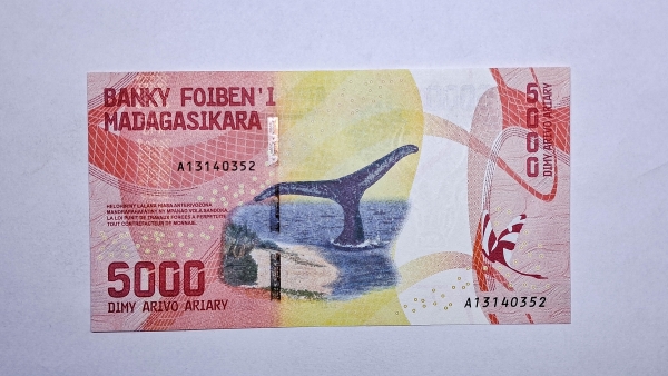 Cédula de Madagascar - 5000 Aryary - 2017 - P102 - FE