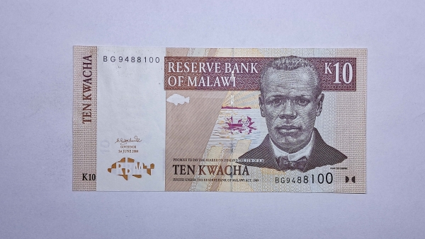 Cédula de Malawi - 10 Kwacha - 2004 - P51 - FE