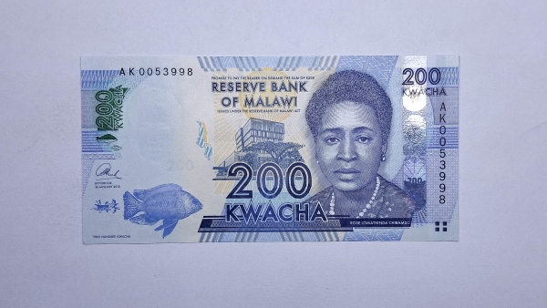 Cédula de Malawi - 200 Kwacha - 2013 - P60b - FE