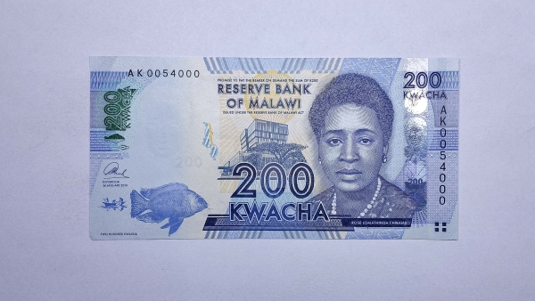 Cédula de Malawi - 200 Kwacha - 2013 - P60b - Soberba