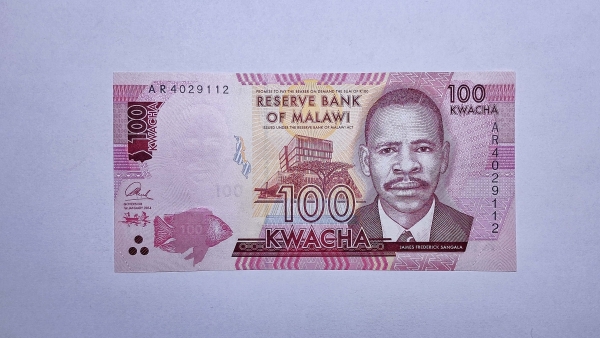 Cédula de Malawi - 100 Kwacha - 2014 - P65a - FE
