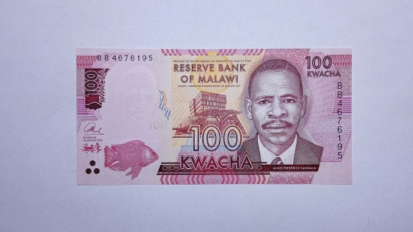 Cédula de Malawi - 100 Kwacha - 2016 - P65b - FE