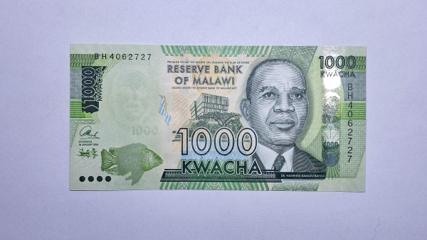 Cédula de Malawi - 1000 Kwacha - 2016 - P67b - FE