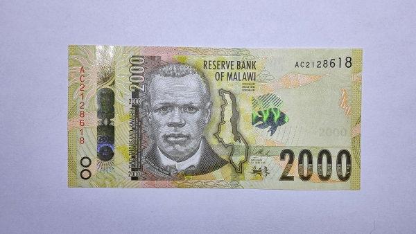 Cédula de Malawi - 2000 Kwacha - 2016 - P69 - FE