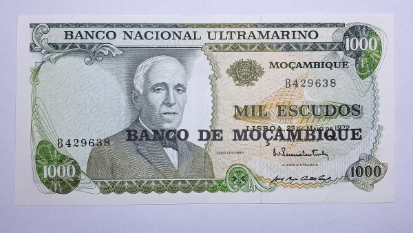 Cédula de Moçambique - 1000 Escudos - 1976 - P119a - FE