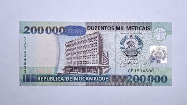 Cédula de Moçambique - 200000 Meticais - 2003 - P141 - FE