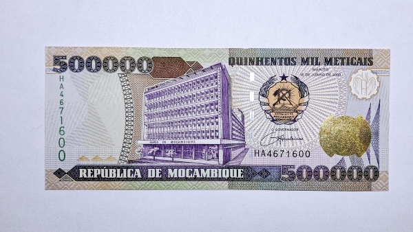 Cédula de Moçambique - 500000 Meticais - 2003 - P142 - FE