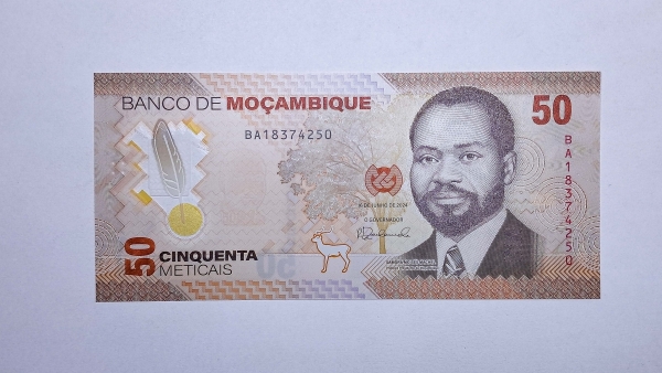Cédula de Moçambique - 50 Meticais - 2024 - Polimero Plastico - P156 - FE