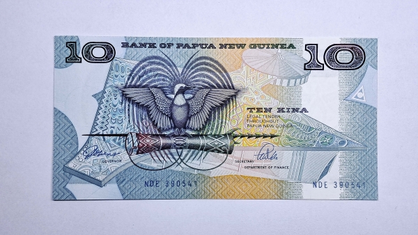 Cédula da Papua Nova Guiné - 10 Kina - 1988 - 1998 - P9b - FE