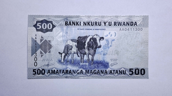 Cédula de Ruanda - 500 francs - 2013 - P38 - FE