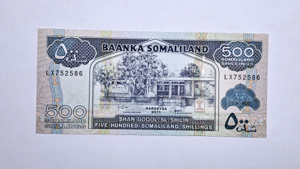 Cédula da Somaliland - 500 Shillings - 2011 - P6h - FE
