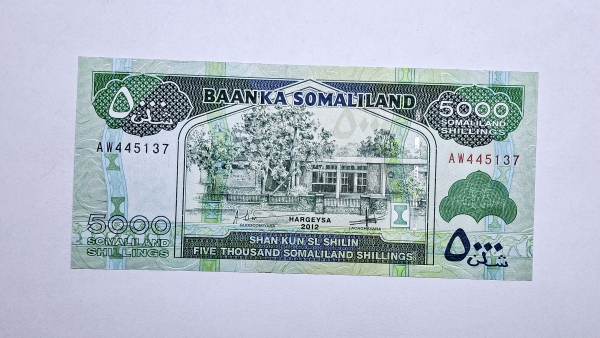 Cédula da Somaliland - 5000 Shillings - 2012 - P21b - FE