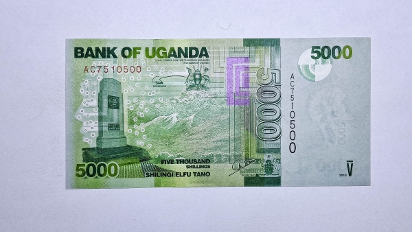 Cédula de Uganda - 5000 Shillings - 2010 - P51a - FE