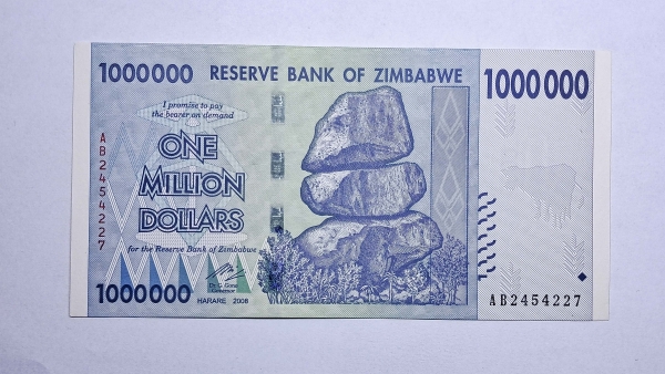 Cédula do Zimbabwe - 1.000.000 Dollars - 2008 - P77 - FE