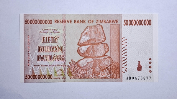 Cédula do Zimbabwe - 50 Billion Dollars - 2008 - P87 - FE