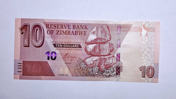 Cédula do Zimbabwe - 10 Dollars - 2020 - P103 - FE